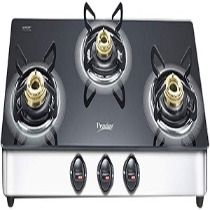 PRESTIGE GLASS TOP MARVEL GAS STOVE 3 BURNER (GTM 03 L SS)