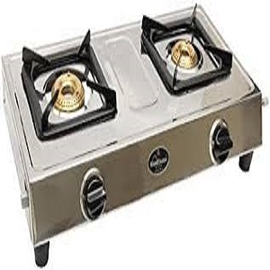 SUMMERCOOL S/STEEL DELUXE GAS STOVE DOUBLE BRASS BURNER