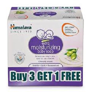 HIMALAYA EXTRA MOISTURIZING BABY SOAP 4x75G (BUY 3 GET1 FREE) 2663