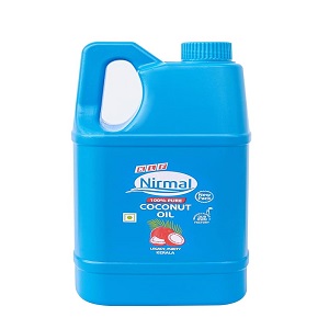 KLF NIRMAL PURE COCONUT OIL 1 LTR BLUE HDPE JAR 92377