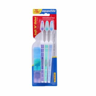 Aquawhite Soft 'N' Shine Toothbrush Soft Bristles (Pack of 3) 2153