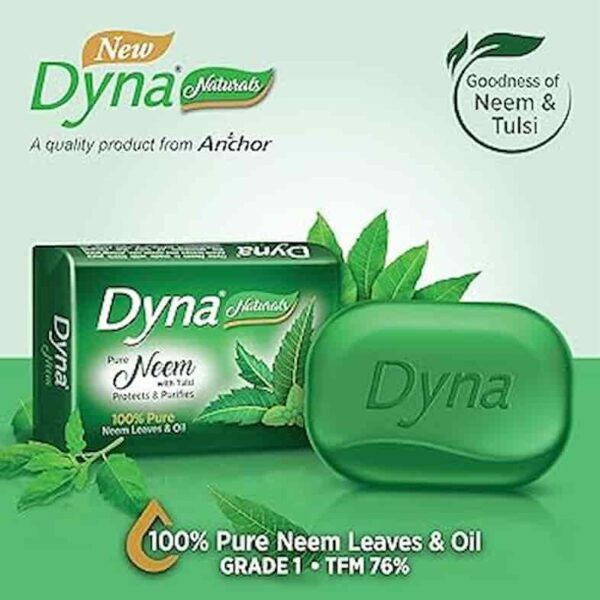 Dyna Naturals Pure Neem With Tulsi Protects & Purifies 100% Pure Neem Leaves & Oil-100gms 4 8801