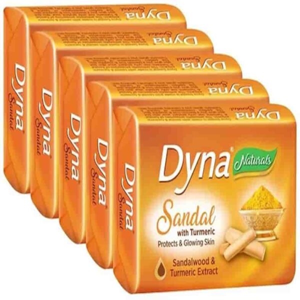 Dyna Naturals Sandal With Turmeric Protects & Glowing Skin Sandalwood & Turmeric Extracts 100x4 8802