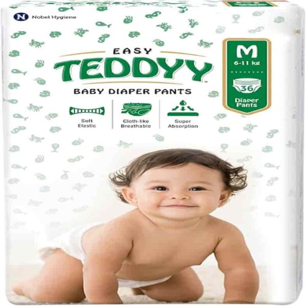 EASY TEDDYY BABY DIAPER PANTS- MEDIUM -36'S PACK 9817
