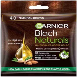 GARNIER BLACK NATURALS SHADE 4 NATURAL BROWN 40GM 6052