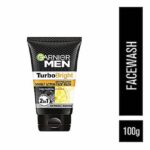 GARNIER MEN TURBO BRIGHT ANTI-POLLUTION DOUBLE ACTION FACEWASH 100 GM 2683