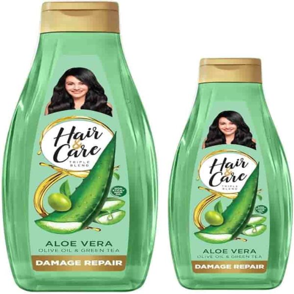 HAIR & CARE TRIPLE BLEND ALOE VERA, OLIVE OIL & GREEN TEA DAMAGE REPAIR NON-STICKY HAIR OIL 200ML 9685
