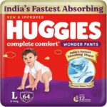 HUGGIES COMPLETE COMFORT WONDER PANTS LARGE-64 6007