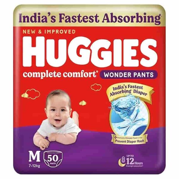 HUGGIES COMPLETE COMFORT WONDER PANTS MEDIUM -50 6004
