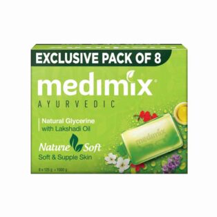 MEDIMIX AYURVEDIC NATURAL GLYCERINE WITH LAKSHADI OIL BATHING BAR 125 GM (PACK OF 3) 9144