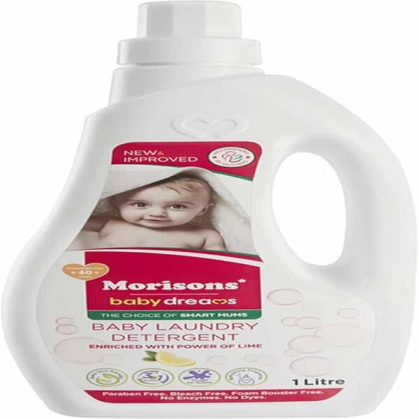 MORISONS BABY DREAMS THE CHOICE OF SMART MUMS- BABY LAUNDRY DETERGENT 1LTR. (NEW & IMPROVED) 8703