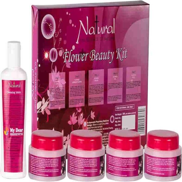 NAUTRAL BRAND FLOWER BEAUTY KIT 300GMS (CLEANSER 100ML, FLOWER SCRUB 50GMS,FLOWER CREAM 50GMS, FLOWER GEL 50GMS, FLOWER PACK 50GMS) 7178
