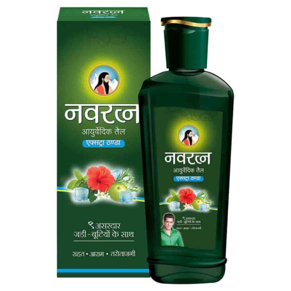 NAVRATNA AYURVEDIC OIL EXTRA THANDA 90 ML 9637