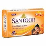 NEW SANTOOR TOTAL SKIN CARE WITH SANDAL & TURMERIC SOAP 100 GM 2 X SANDAL FRAGRANCE 9173
