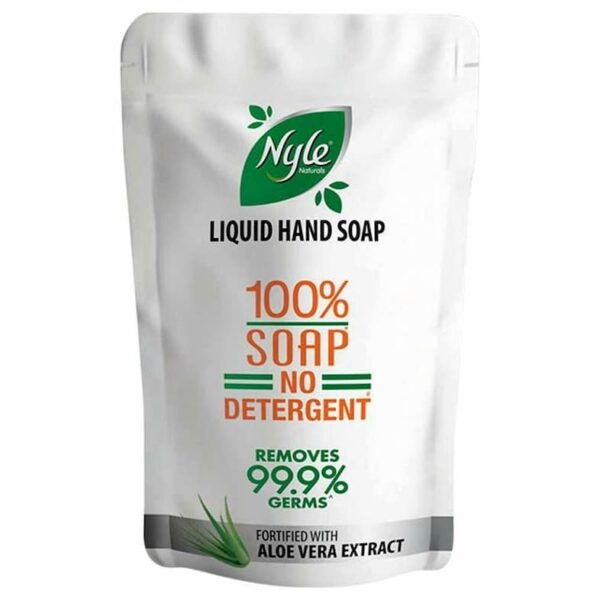 Nyle Naturals Liquid Hand Soap 100% Soap No Detergent - 180ml Refill Pouch 2702