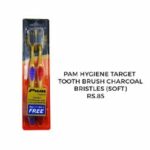 PAM HYGIENE TARGET TOOTH BRUSH CHARCOAL BRISTLES (SOFT) 2202