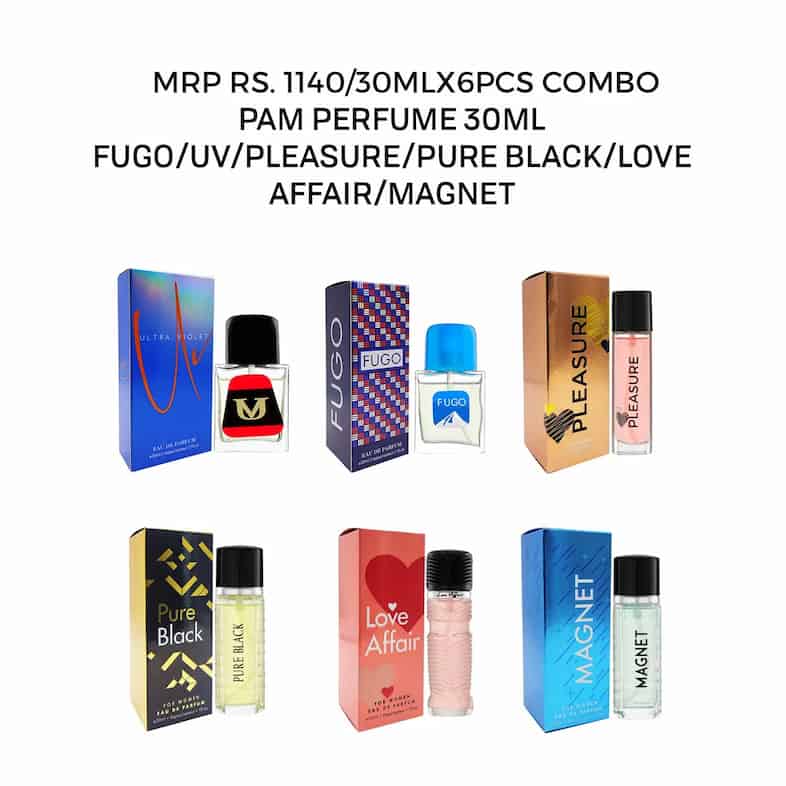 PAM PERFUME 30 ML (FUGO, UV, PLEASURE, PURE BLACK, LOVE AFFAIR, MAGNET) 8016 PAM PERFUME 30 ML (FUGO, UV, PLEASURE, PURE BLACK, LOVE AFFAIR, MAGNET) 8016 - Image 1