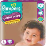 PAMPERS ACTIVE BABY DIAPERS L-18 9795