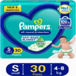 PAMPERS ALL ROUND PROTECTION PANTS S-30 DIAPERS 9806