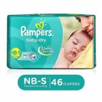 PAMPERS BABY DRY DISPOSABLE DIAPERS NB-S-5 9793