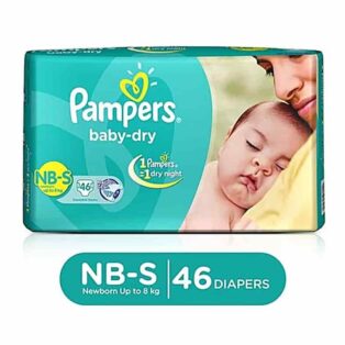 PAMPERS BABY DRY DISPOSABLE DIAPERS NB-S-5 9793