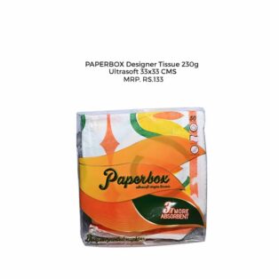 PAPERBOX DESIGNER TISSUE 230G ULTRA SOFT 33 X 33 CMS 9854