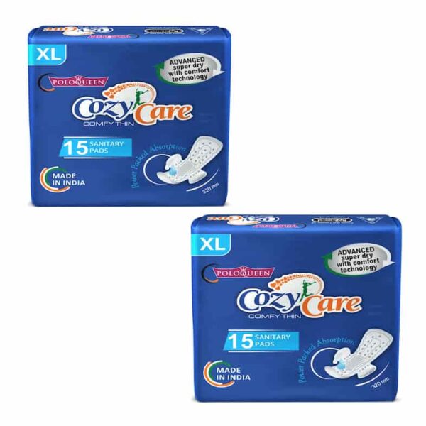 Polo Queen cozy Care Comfy Thin Sanitary Pad XL-Size 7 Pc Pack 8577