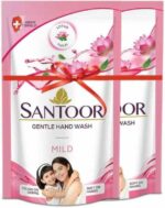 SANTOOR GENTLE HANDWASH MILD 180ML (1+1) TOUGH ON GERMS SOFT ON HANDS GERM SHIELD LOTUS & TULSI 3502