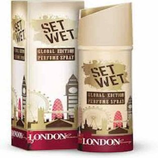 SET WET GLOBAL EDITION PERFUME SPRAY 120 ML (LONDON LUXURY) 8054
