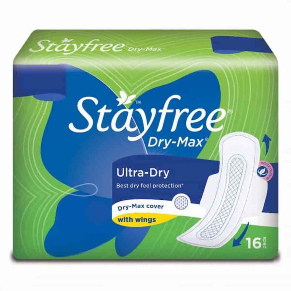STAYFREE DRYMAX ULTRA THINS SANITARY NAPKINS 16`S WITH WINGS 9772