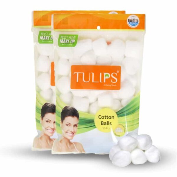 TULIPS BRAND PREMIUM COTTON BALLS 50S BAG 1283