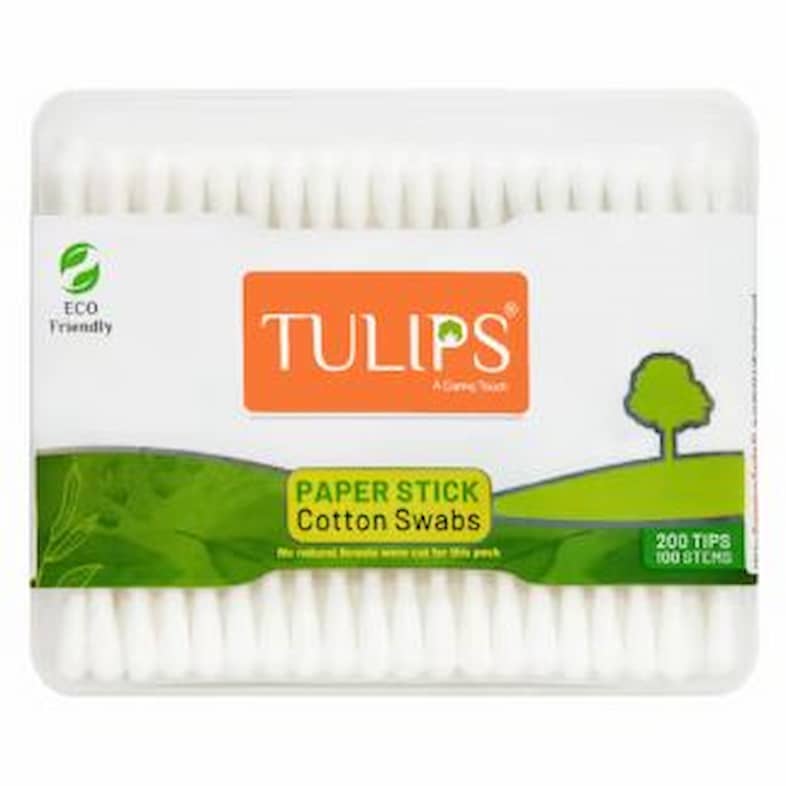 TULIPS PREMIUM COTTON BUDS 100 COTTON BUDS IN A PP JAR (100% BIODEGRADABLE COTTON BUDS) 1284 TULIPS PREMIUM COTTON BUDS 100 COTTON BUDS IN A PP JAR (100% BIODEGRADABLE COTTON BUDS) 1284 - Image 1
