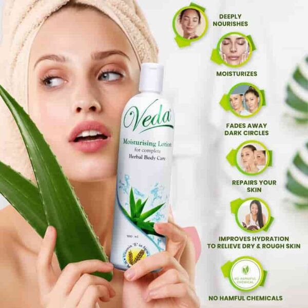 VEDA MOISTURIZING LOTION FOR COMPLETE HERBAL BODY CARE 500 ML 2727