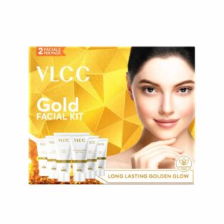 VLCC GOLD FACIAL KIT - GOLD SCRUB, GOLD PEEL - OFF 40 GMS + 16 ML MASK, GOLD GEL & GOLD CREAM 7350