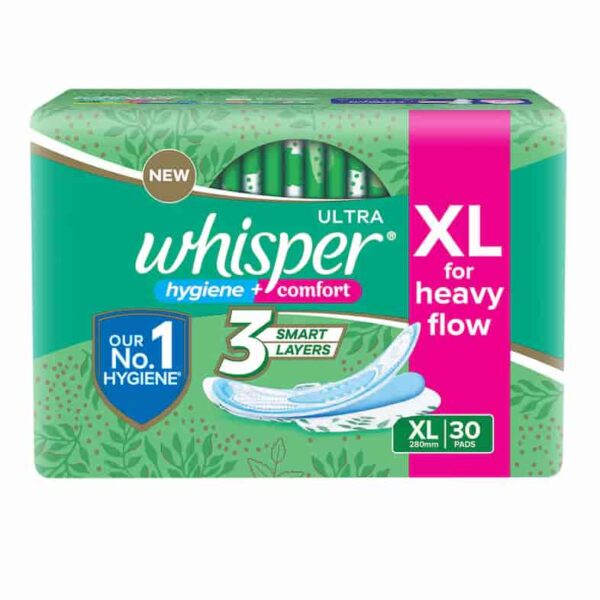 WHISPER ULTRA - HYGIENE + COMFORT XL 30 PADS 9953