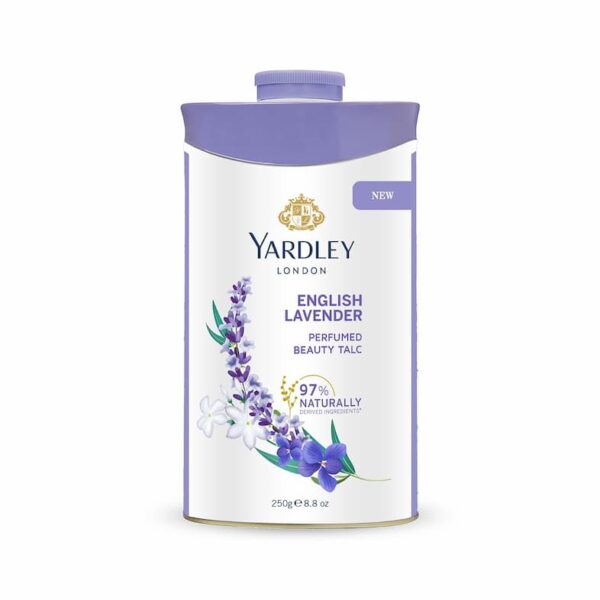 YARDLEY FLORAL PERFUMED TALC 250 GMS - ENGLISH LAVENDER 9414