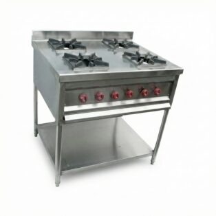 4-Burner Commercial Gas Range diffrent image and backgrownd white