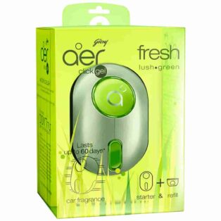 AER CLICK GEL CAR FRESHNER ASSORTED 10 GM (LUSH GREEN) 13003