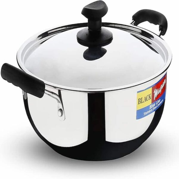 BLACK MAGNUM STAINLESS STEEL DEEP KADAI 3.4 LTR MODEL NO. SKH-3 14149