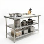 Commercial Stainless Steel Work Table with Double Undershelf