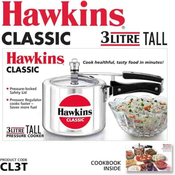 HAWKINS PRESSURE COOKER CLASSIC 3 LTR W O SEP 14063