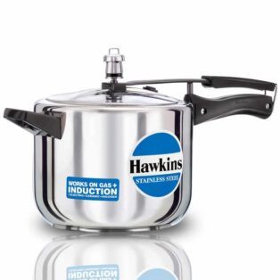 HAWKINS PRESSURE COOKER STAINLESS STEEL 5 LITRE INDUCTION COMPATIBLE (B 30) 14051