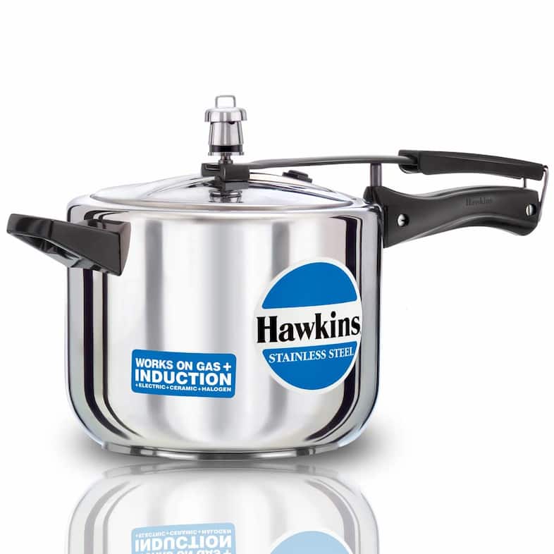 HAWKINS PRESSURE COOKER STAINLESS STEEL 5 LITRE INDUCTION COMPATIBLE (B 30) 14051 HAWKINS PRESSURE COOKER STAINLESS STEEL 5 LITRE INDUCTION COMPATIBLE (B 30) 14051 - Image 1