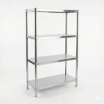 Heavy-Duty 4-Tier Stainless Steel Utility Shelving Unit