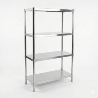 Heavy-Duty 4-Tier Stainless Steel Utility Shelving Unit