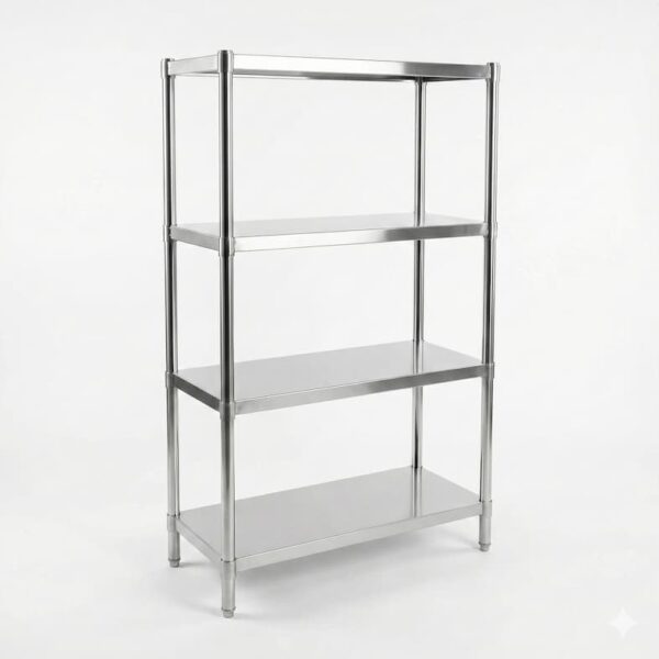 Heavy-Duty 4-Tier Stainless Steel Utility Shelving Unit