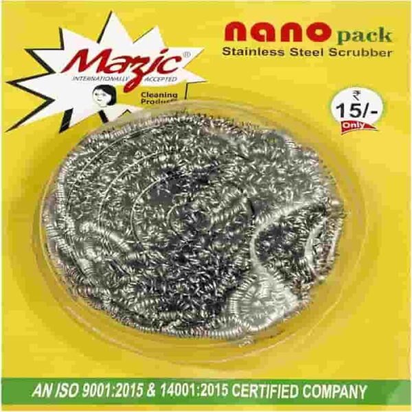 MAZIC' BRAND NANO PACK STAINLESS STEEL SCRUBBER 13515
