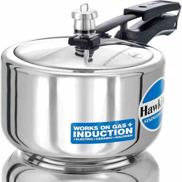 MODEL B-33 HAWKINS INDUCTION COMPATIBLE S STEEL TALL PRESSURE COOKER 3 LTR 13186