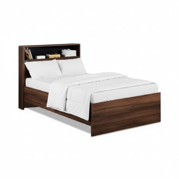 Modern Brown Wooden Single Bed, Without Storage