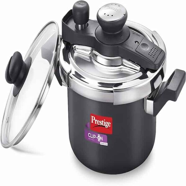 PRESTIGE CLIP-ON SVACHH HARD ANODISED PRESSURE COOKER 3.0 L WITH GLASS LID 14141